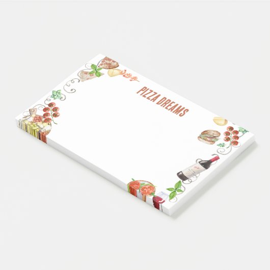 Post-it® Notes d'un rêve de pizza (Incliné)