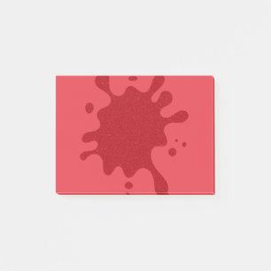 Post-it® Notes éclaboussées rouge tomate personnalisables