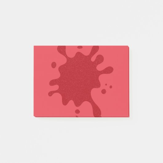 Post-it® Notes éclaboussées rouge tomate personnalisables (Devant)
