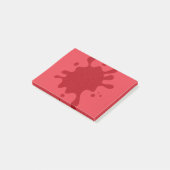 Post-it® Notes éclaboussées rouge tomate personnalisables (Incliné)