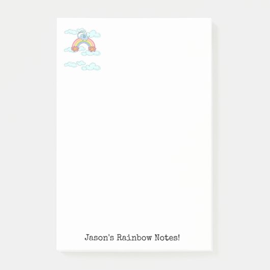 Post-it® Notes Eléphant Bleu Nuages (Devant)