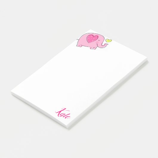 Post-it Notes Eléphant Rose (Incliné)