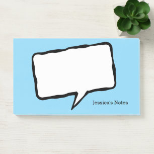 Post-it® notes en forme de bulle de parole personn