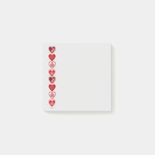 Post-it notes en forme de cœur (Devant)