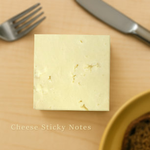 Post-it Notes en forme de tranche de fromage jaune