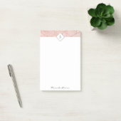 Post-it® Notes en marbre or Rose Monogramme (Bureau)