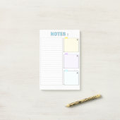 Post-it® Notes en papier couleur moderne (Sur un bureau)