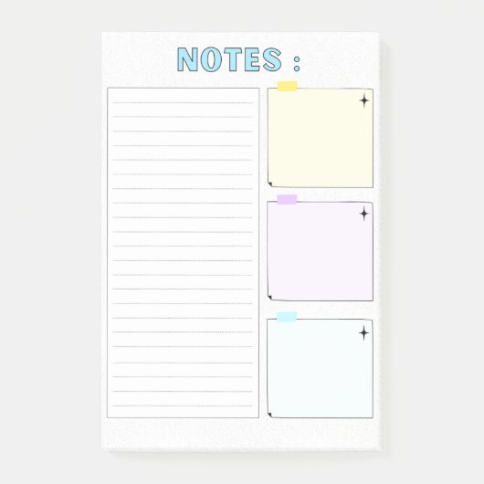 Post-it® Notes en papier couleur moderne (Devant)