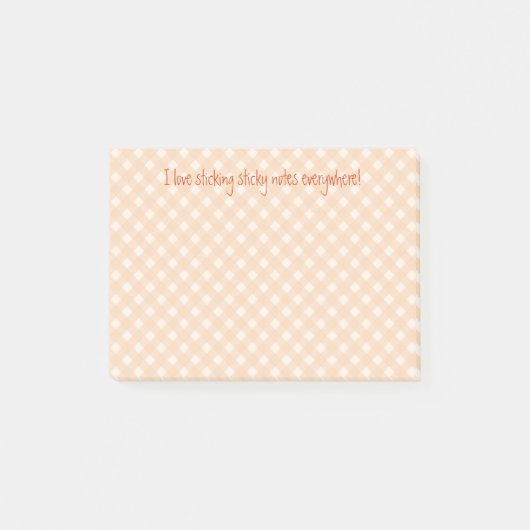 Post-it® notes en vichy orange (Devant)