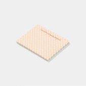 Post-it® notes en vichy orange (Incliné)