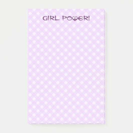 Post-it® notes en vichy rose (Devant)