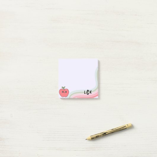 Post-it Notes Enseignant Pomme (Sur un bureau)