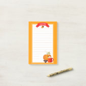 Post-It Notes Épice de Citrouille d'Automne (Sur un bureau)