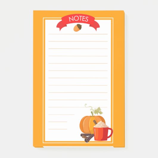 Post-It Notes Épice de Citrouille d'Automne (Devant)