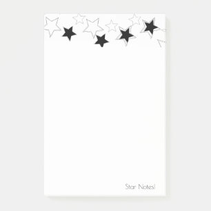 Post-it® Notes Étoiles Noir & Blanc