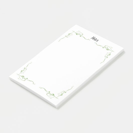 Post-it® Notes explicatives sur la vigne verte simple (Incliné)