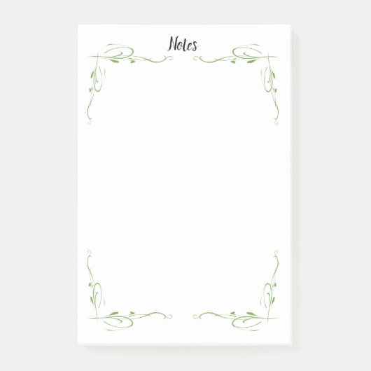 Post-it® Notes explicatives sur la vigne verte simple (Devant)