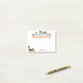 Post-it® Notes explicites du pathologiste de la langue voca (Sur un bureau)