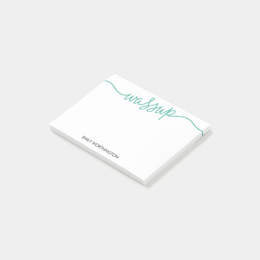 Post-it® Notes faites sur commande en lettres de (Incliné)