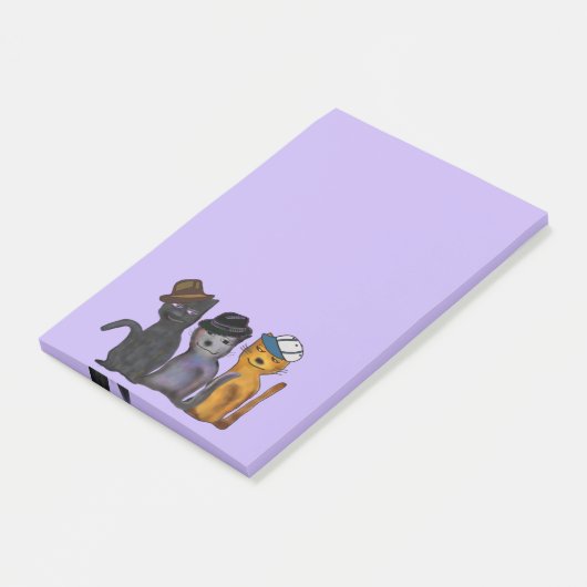 Post-it® Notes félines de Courrier-it® d'amis (Incliné)