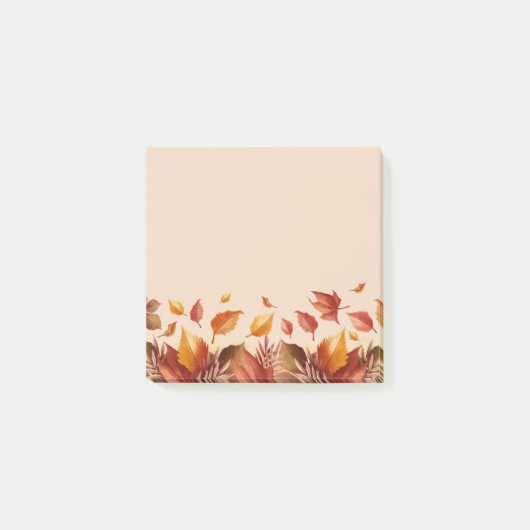 Post-it® Notes Feuilles des couleurs d'automne (Devant)