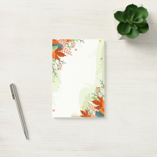 Post-it® Notes Feuilles des couleurs d'automne (Bureau)