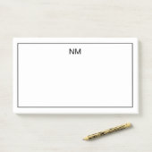 Post-it® Notes fixes monogrammes personnalisables (Sur un bureau)