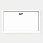 Post-it® Notes fixes monogrammes personnalisables (Devant)