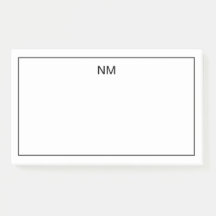 Notes fixes monogrammes personnalisables