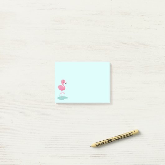Post-It Notes Flamant Rose (Sur un bureau)