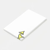 Post-it® Notes Flèche Jaune Dirigeant Message (Incliné)
