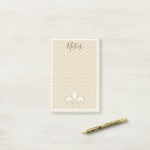 Post-it® Notes Fleur De Lis (Sur un bureau)