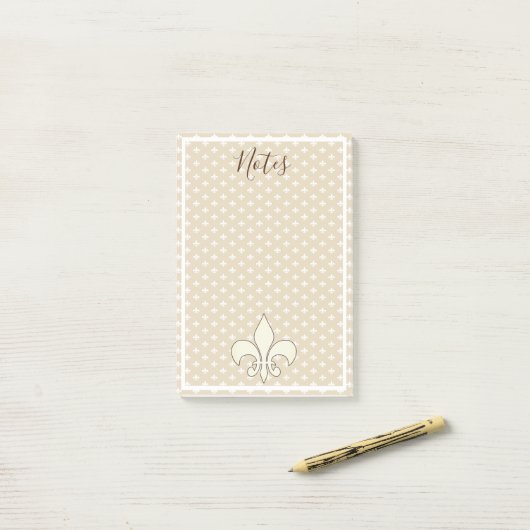 Post-it® Notes Fleur De Lis (Sur un bureau)
