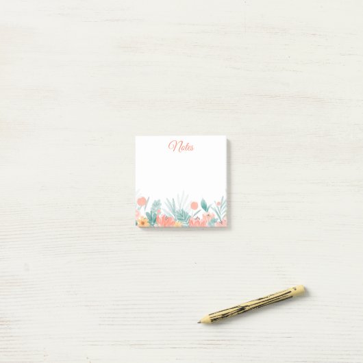 Post-It Notes Fleurs de Printemps (Sur un bureau)