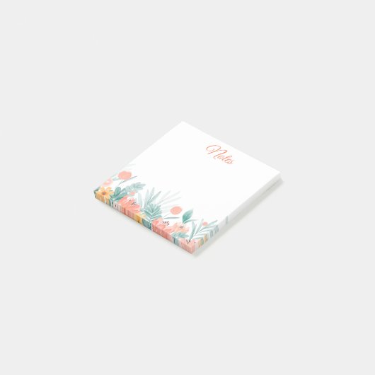 Post-It Notes Fleurs de Printemps (Incliné)