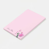 Post-it Notes Fleurs Rose Papillon Cœurs (Incliné)