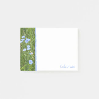 Post-It Notes Fleurs Sauvages Bleues