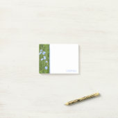 Post-It Notes Fleurs Sauvages Bleues (Sur un bureau)