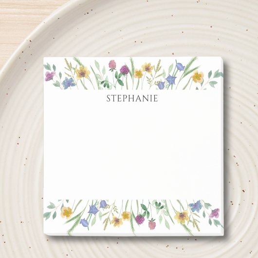 Post-it Notes Fleurs Sauvages Personnalisées