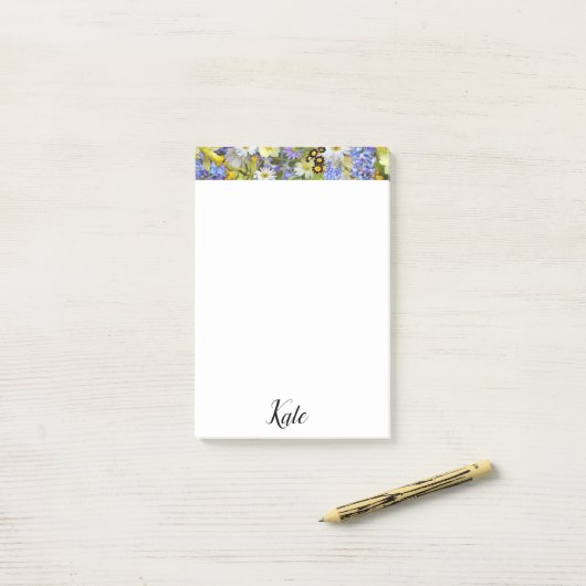 Post-it Notes Floral (Sur un bureau)