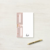 Post-it Notes Floral Rose Silver Drip (Sur un bureau)