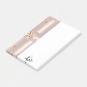 Post-it Notes Floral Rose Silver Drip (Incliné)
