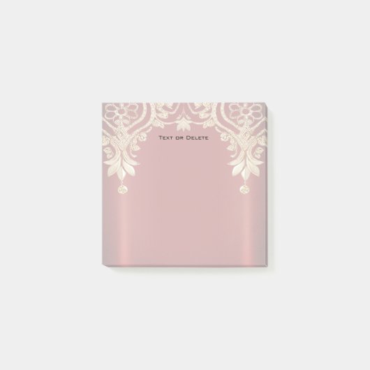 Post-it Notes Floral Rouge Or Moderne (Devant)
