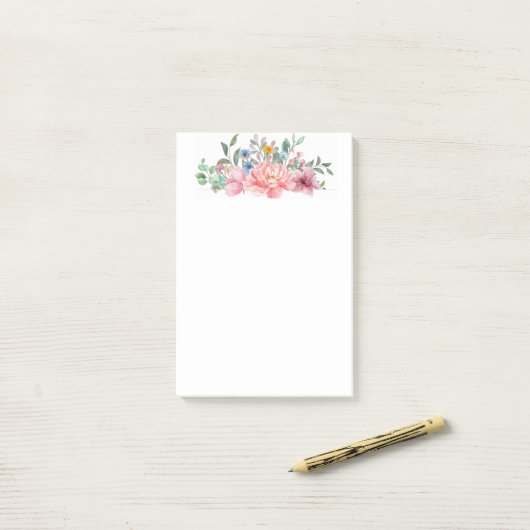 Post-it® Notes Florales (Sur un bureau)