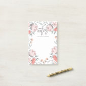 Post-it® Notes florales botaniques (Sur un bureau)