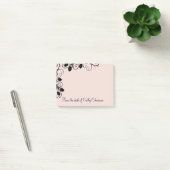 Post-it® Notes florales de courrier de monogramme (Bureau)