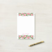 Post-it® Notes florales personnalisées (Sur un bureau)