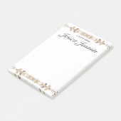 Post-it® Notes florales personnalisées avec nom (Incliné)