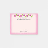 Post-it® Notes florales roses faites sur commande de (Devant)