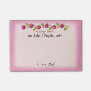 Post-it® Notes florales roses faites sur commande de